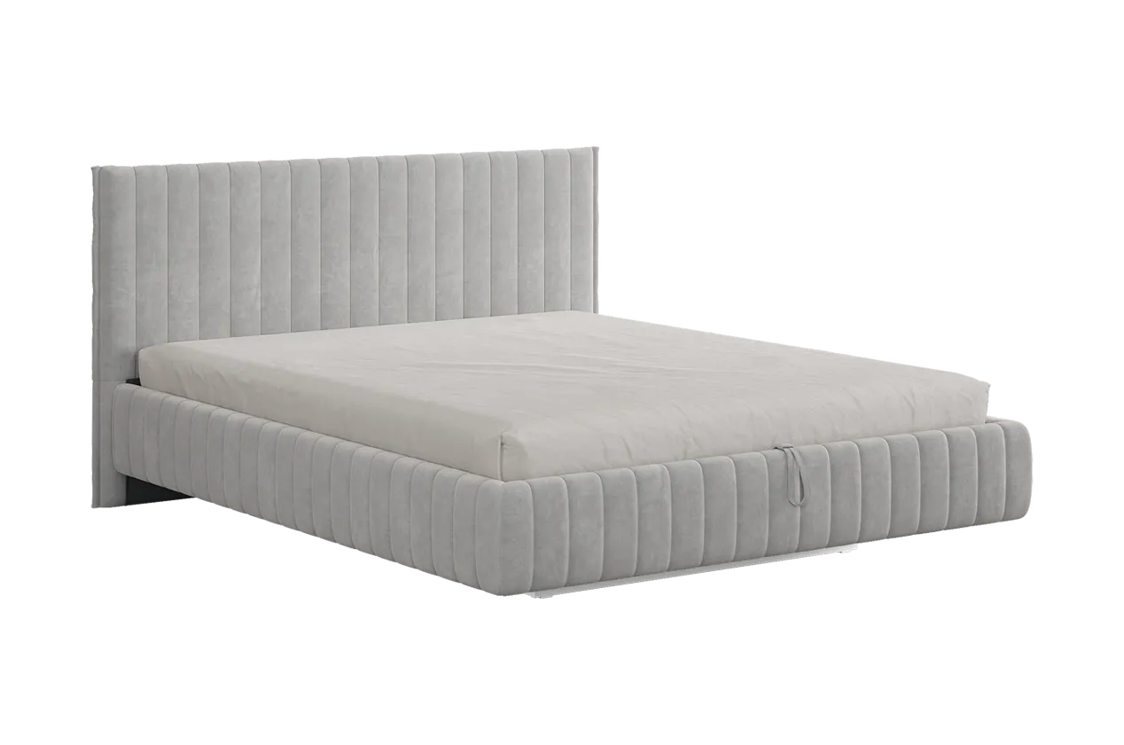 Кровать с подъемным механизмом Твикс 160х200 см галька (велюр) в Тарко-Сале - tarko-sale.mebel-tymen.ru | фото