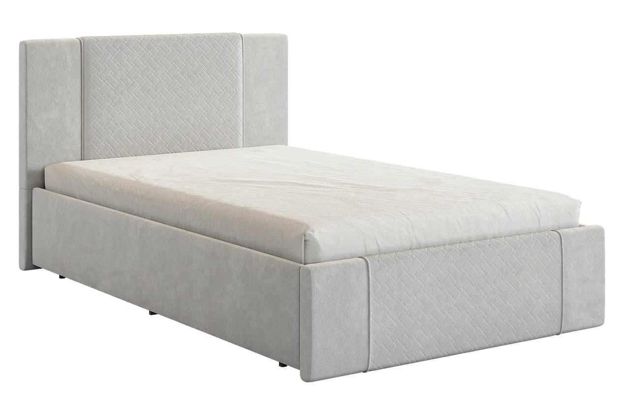 Кровать с основанием Хлоя 120х200 см галька (велюр) в Тарко-Сале - tarko-sale.mebel-tymen.ru | фото