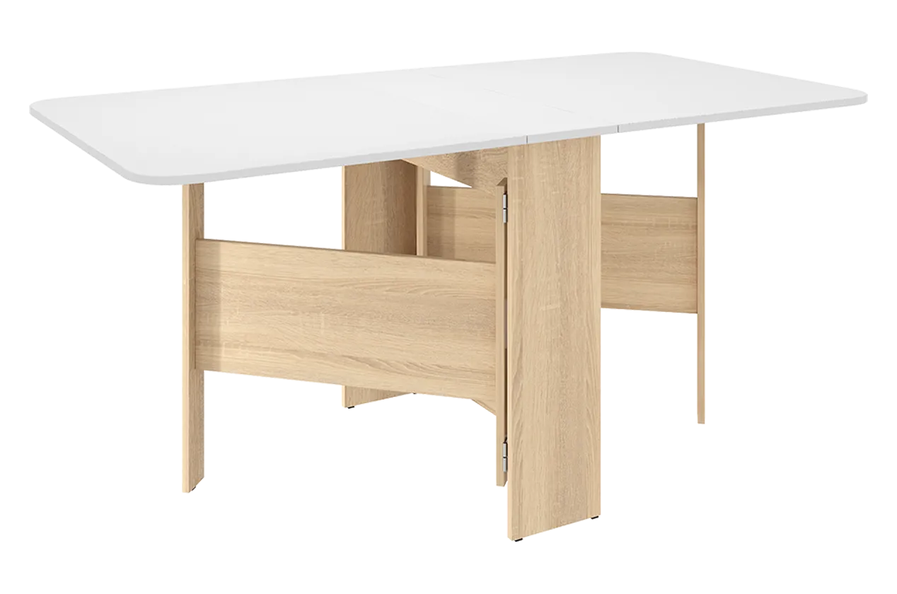 Стол-книжка раскладной Мечта 2 (дуб сонома/белый) в Тарко-Сале - tarko-sale.mebel-tymen.ru | фото