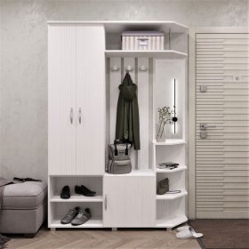 Прихожая Домино рамух белый в Тарко-Сале - tarko-sale.mebel-tymen.ru | фото