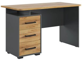 Стол компьютерный 1200 Лайт-2 графит/дуб крафт золотой в Тарко-Сале - tarko-sale.mebel-tymen.ru | фото