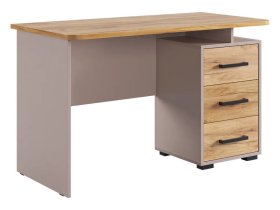 Стол компьютерный 1200 Лайт-2 кашемир/дуб крафт золотой в Тарко-Сале - tarko-sale.mebel-tymen.ru | фото