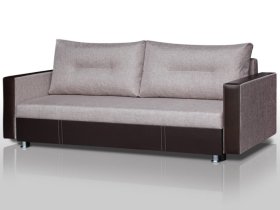 Диван Комфорт с прямыми подлокотниками кемел/кожзам в Тарко-Сале - tarko-sale.mebel-tymen.ru | фото