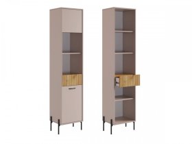 Стеллаж Доминика кашемир/дуб крафт золотой в Тарко-Сале - tarko-sale.mebel-tymen.ru | фото