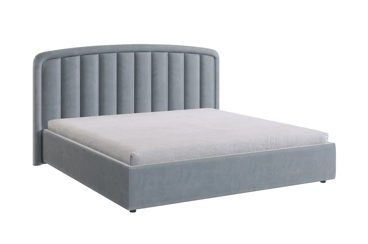 Кровать с подъемным механизмом Сиена 2 180х200 см оникс (велюр) в Тарко-Сале - tarko-sale.mebel-tymen.ru | фото