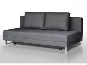Диван Комфорт Лайт без подлокотников 2 подушки графит в Тарко-Сале - tarko-sale.mebel-tymen.ru | фото
