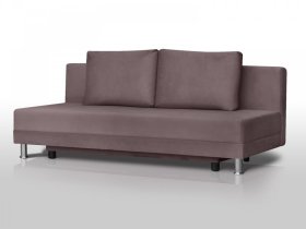 Диван Комфорт Лайт без подлокотников 2 подушки коричневый в Тарко-Сале - tarko-sale.mebel-tymen.ru | фото