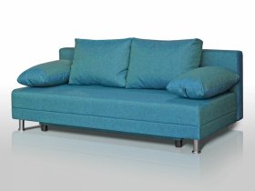 Диван Комфорт без подлокотников 4 подушки азур в Тарко-Сале - tarko-sale.mebel-tymen.ru | фото