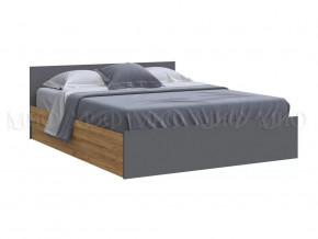 Кровать 1600 Басямиф, графит/дуб крафт в Тарко-Сале - tarko-sale.mebel-tymen.ru | фото