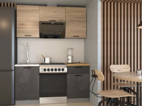 Кухонный прямой гарнитур арт.27 ЛОФТ, 1600 мм, Рустик натур/Бетон темный/Дуб Бунратти в Тарко-Сале - tarko-sale.mebel-tymen.ru | фото