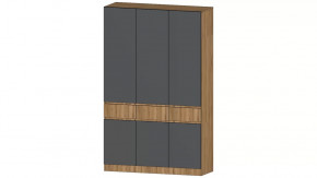 Ленора Шкаф 3х ств. Дуб вотан/Графит в Тарко-Сале - tarko-sale.mebel-tymen.ru | фото