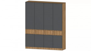 Ленора Шкаф 4х ств. Дуб вотан/Графит в Тарко-Сале - tarko-sale.mebel-tymen.ru | фото