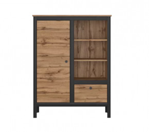 LOFT шкаф REG1D1S/90 (Дуб вотан/Черный) в Тарко-Сале - tarko-sale.mebel-tymen.ru | фото