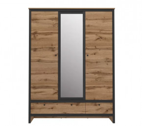 LOFT шкаф SZF3D2S (Дуб вотан/ Черный) в Тарко-Сале - tarko-sale.mebel-tymen.ru | фото