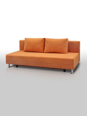 Диван Комфорт Лайт без подлокотников 2 подушки апельсин в Тарко-Сале - tarko-sale.mebel-tymen.ru | фото