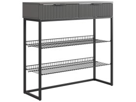 Обувница Классная 1 графит/графит матовый/черный муар в Тарко-Сале - tarko-sale.mebel-tymen.ru | фото