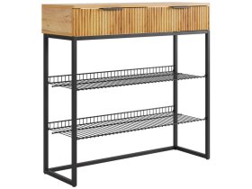 Обувница Классная 1 дуб крафт золотой/акация светлая/черный муар в Тарко-Сале - tarko-sale.mebel-tymen.ru | фото