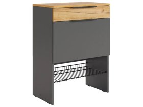 Обувница Баско графит/дуб крафт золотой в Тарко-Сале - tarko-sale.mebel-tymen.ru | фото