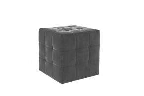 Пуф Рубик 2 графит (велюр) в Тарко-Сале - tarko-sale.mebel-tymen.ru | фото