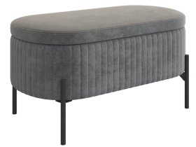 Пуф Винни графит (велюр) в Тарко-Сале - tarko-sale.mebel-tymen.ru | фото