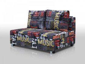 Диван Реал 120 без подлокотников мюзик графит в Тарко-Сале - tarko-sale.mebel-tymen.ru | фото