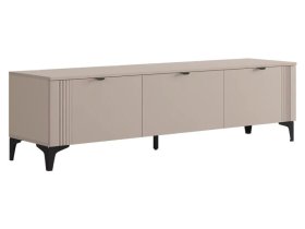 Тумба 2 Рич кашемир/фрапучино матовый/черный в Тарко-Сале - tarko-sale.mebel-tymen.ru | фото