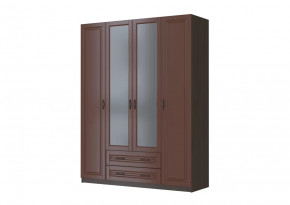 Шкаф ШР-4 "Кантри" 2 зеркала, орех в Тарко-Сале - tarko-sale.mebel-tymen.ru | фото