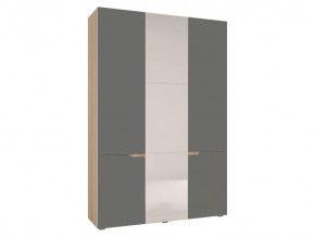 Шкаф трехстворчатый Анталия Сонома-Графит софт в Тарко-Сале - tarko-sale.mebel-tymen.ru | фото