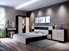 Спальный гарнитур Басямиф, дуб беленый/венге в Тарко-Сале - tarko-sale.mebel-tymen.ru | фото