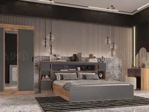 Спальный гарнитур Басямиф, графит/дуб крафт в Тарко-Сале - tarko-sale.mebel-tymen.ru | фото