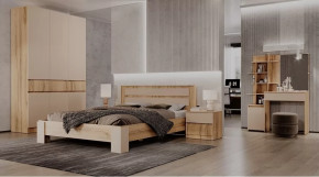 Спальный гарнитур Ленора Дуб вотан/Кашемир в Тарко-Сале - tarko-sale.mebel-tymen.ru | фото