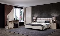 Спальня №2 "Капри" Сатин в Тарко-Сале - tarko-sale.mebel-tymen.ru | фото