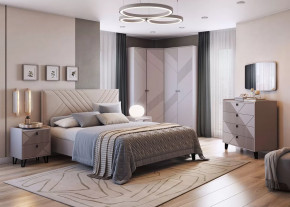 Спальня Кашемир №3, кашемир/сантьяго в Тарко-Сале - tarko-sale.mebel-tymen.ru | фото