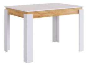 Стол обеденный раздвижной Гермес 2 белое дерево/дуб крафт золотой в Тарко-Сале - tarko-sale.mebel-tymen.ru | фото