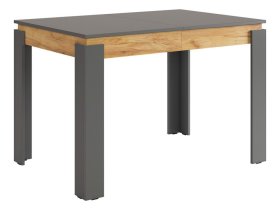 Стол обеденный раздвижной Гермес 2 графит/дуб крафт золотой в Тарко-Сале - tarko-sale.mebel-tymen.ru | фото