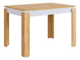 Стол обеденный раздвижной Гермес 2 дуб крафт золотой/белое дерево в Тарко-Сале - tarko-sale.mebel-tymen.ru | фото