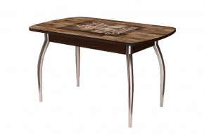 Стол Бостон, капучино/венге/хром триумф в Тарко-Сале - tarko-sale.mebel-tymen.ru | фото